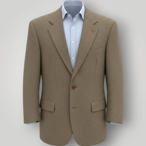 SOUTHWICK Vintage Men’s Blazer Sport Coat Two Button Suit Jacket 40R Wool Tan